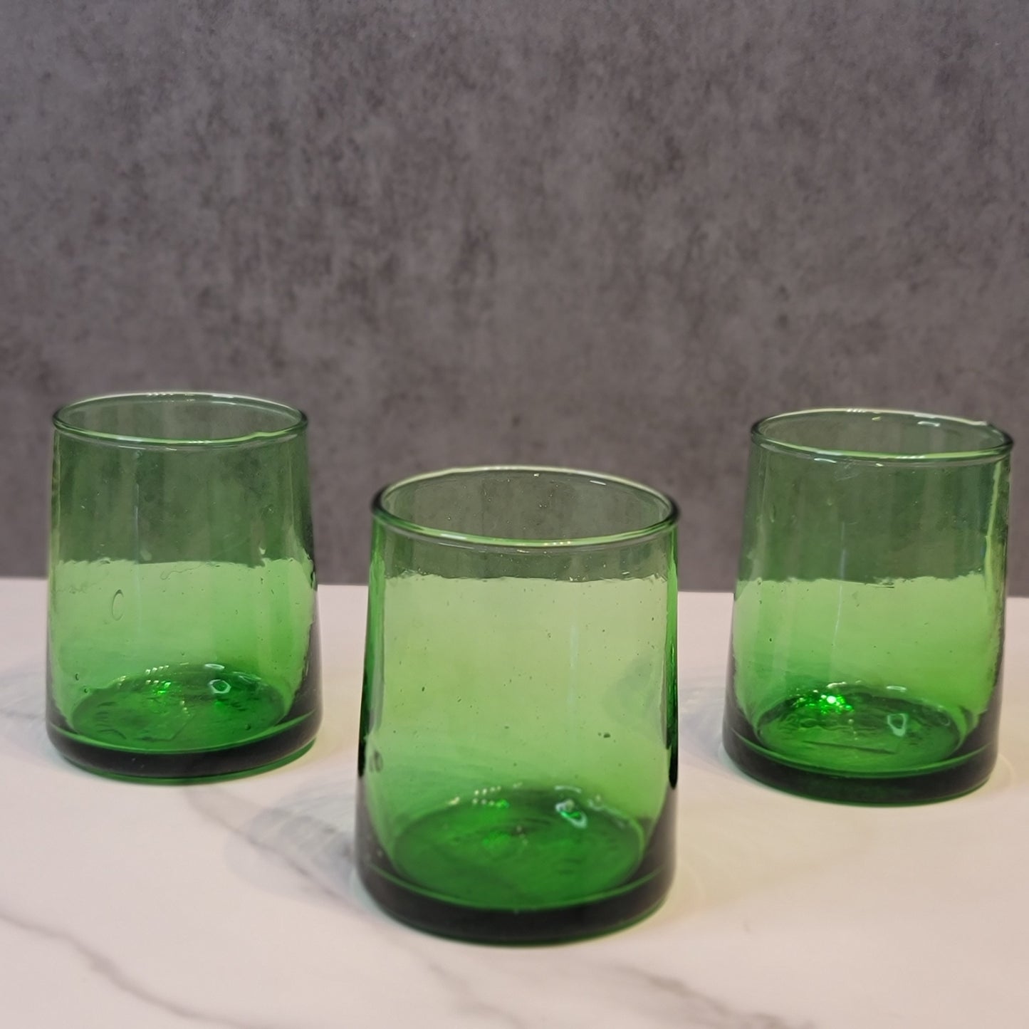 Green Moroccan Cone Glassware-Set of 6