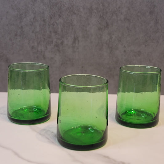 Green Moroccan Cone Glassware-Set of 6